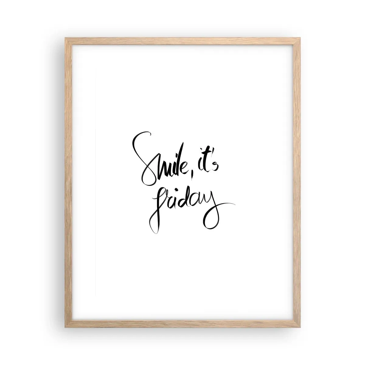 Plakat w ramie jasny dąb - Prawdziwa radość - 40x50 cm