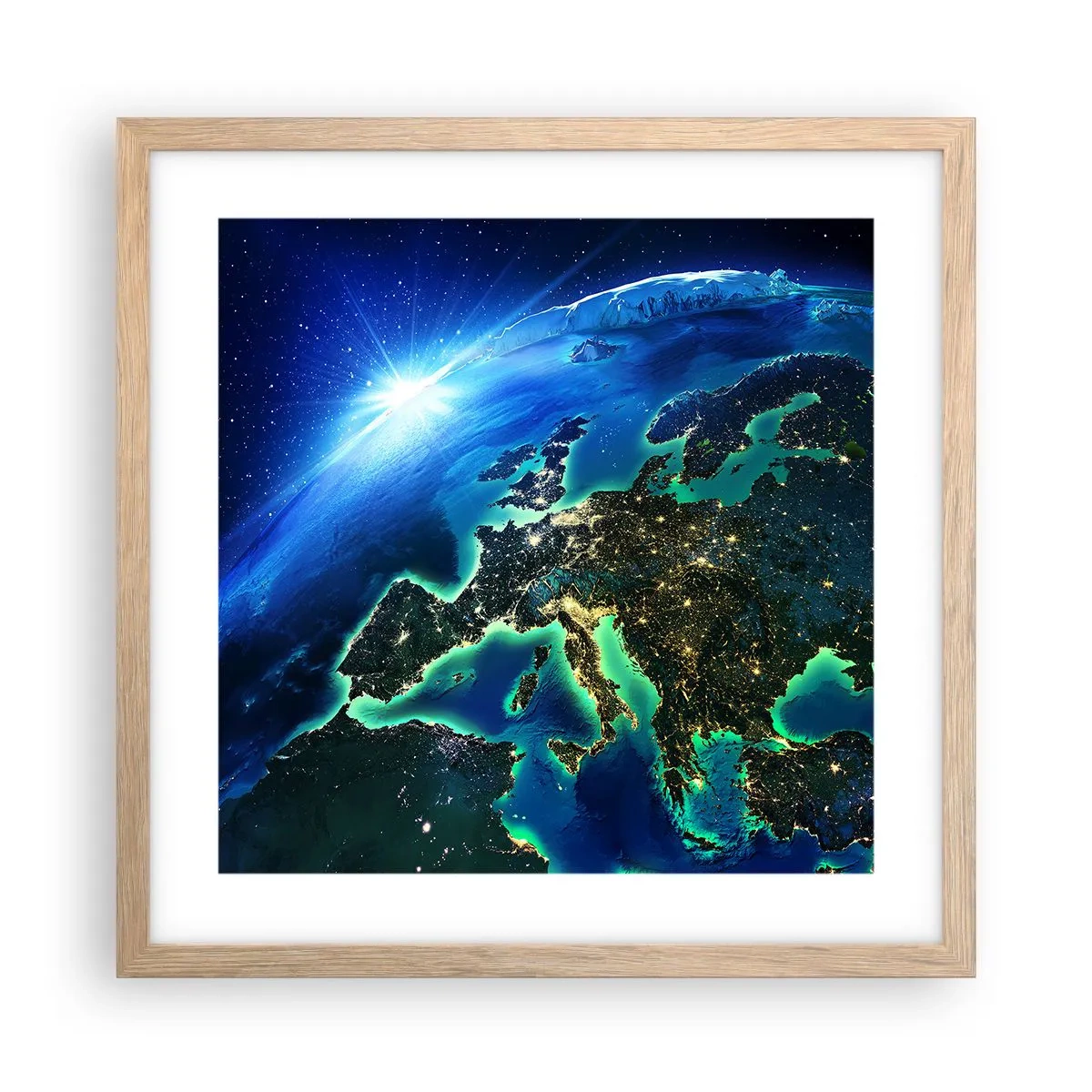 Plakat w ramie jasny dąb - Roziskrzona Europa - 40x40 cm