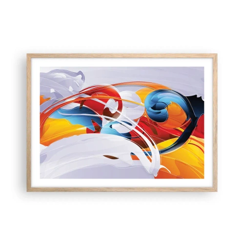 Plakat w ramie jasny dąb - Taniec żywiołów - 70x50 cm