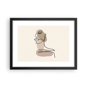 Plakat w czarnej ramie - Zasłuchana w siebie - 40x30 cm