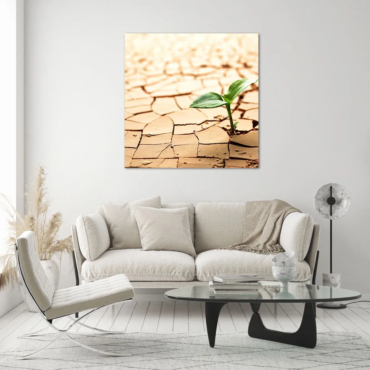 Obraz na szkle - Nieposkromiona siła życia - 50x50 cm