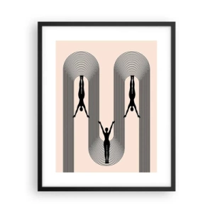 Plakat w czarnej ramie - Do góry nogami - 40x50 cm