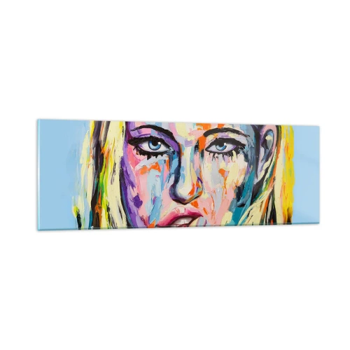 Obraz na szkle - Spójrz jej prosto w oczy - 90x30 cm