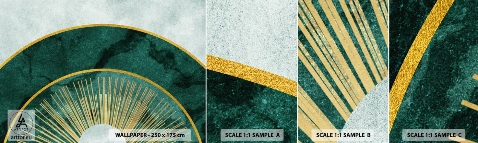 Fototapeta Próbka Samoprzylepna Deluxe Sticker - Inny układ słoneczny - Art Deco, Nowoczesny, Abstrakcja - 100x30 cm