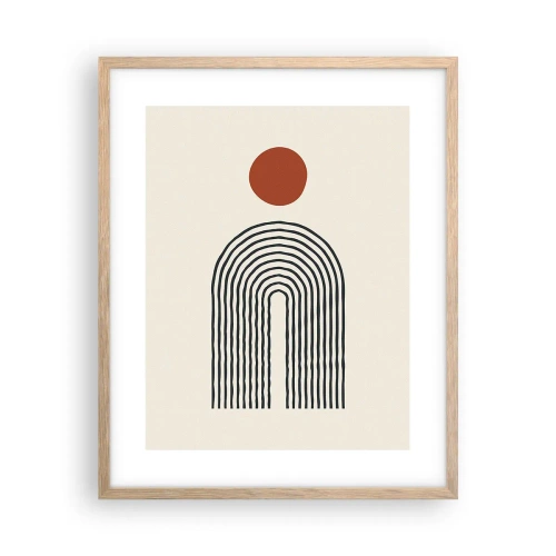 Plakat w ramie jasny dąb - Magnetyzm kształtów i barw - 40x50 cm