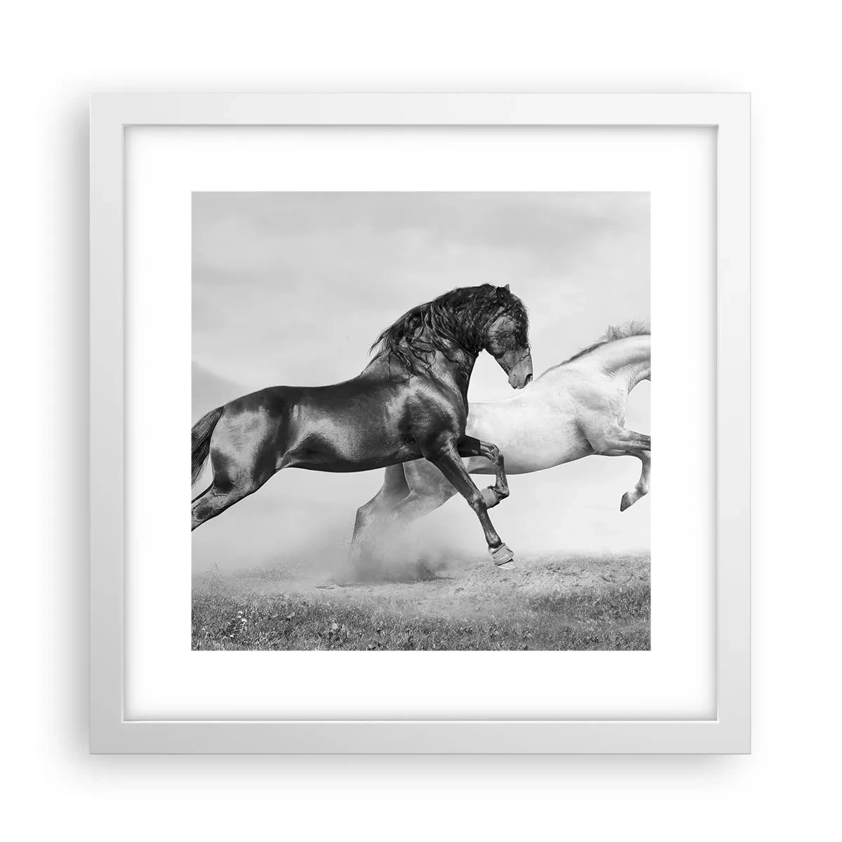 Plakat w białej ramie - Anioły i demony - 30x30 cm