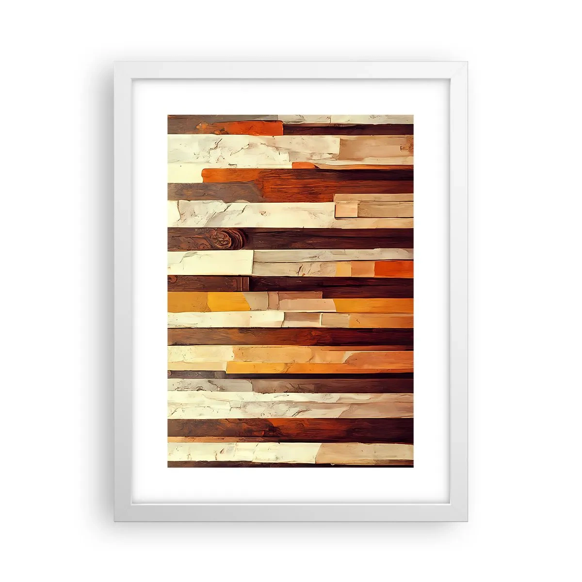 Plakat w białej ramie - Hymn leśnych drzew - 30x40 cm