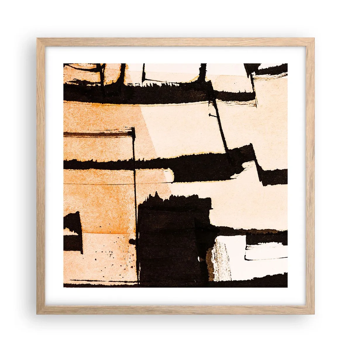 Plakat w ramie jasny dąb - Jednak porządek - 50x50 cm