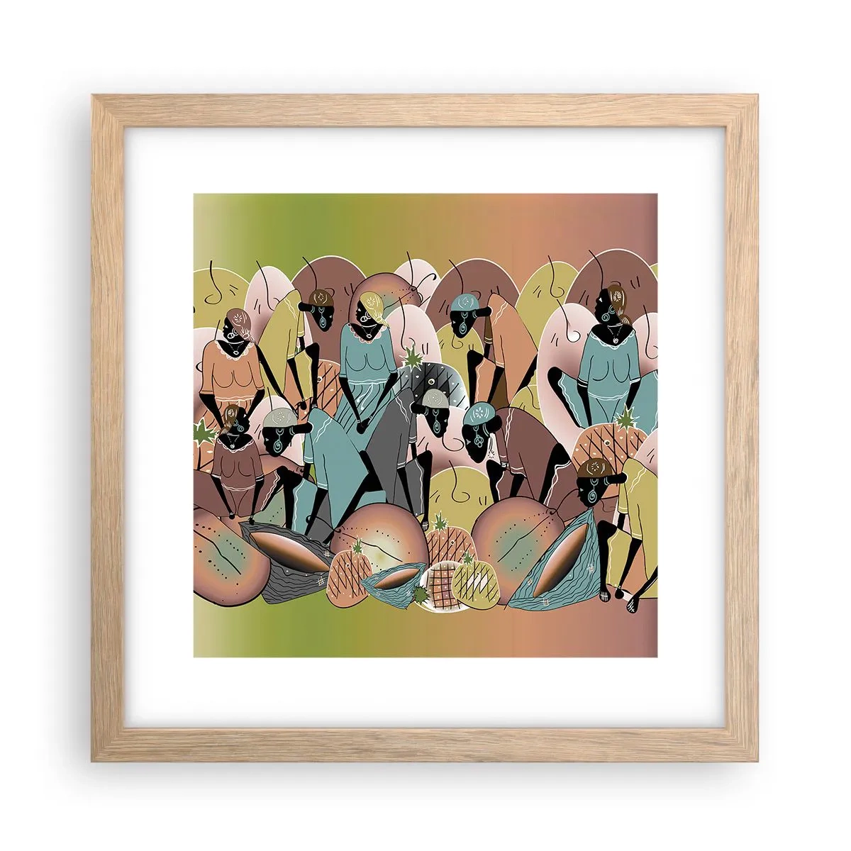 Plakat w ramie jasny dąb - Nadchodzi wielkie święto - 30x30 cm