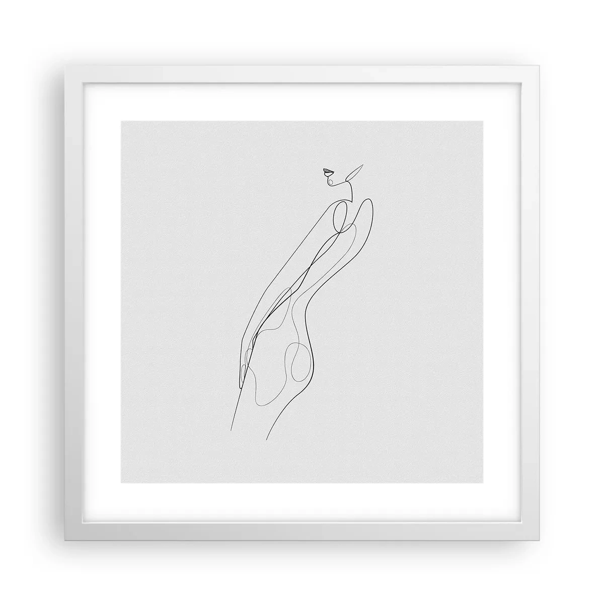 Plakat w białej ramie - Zaledwie obietnica - 40x40 cm