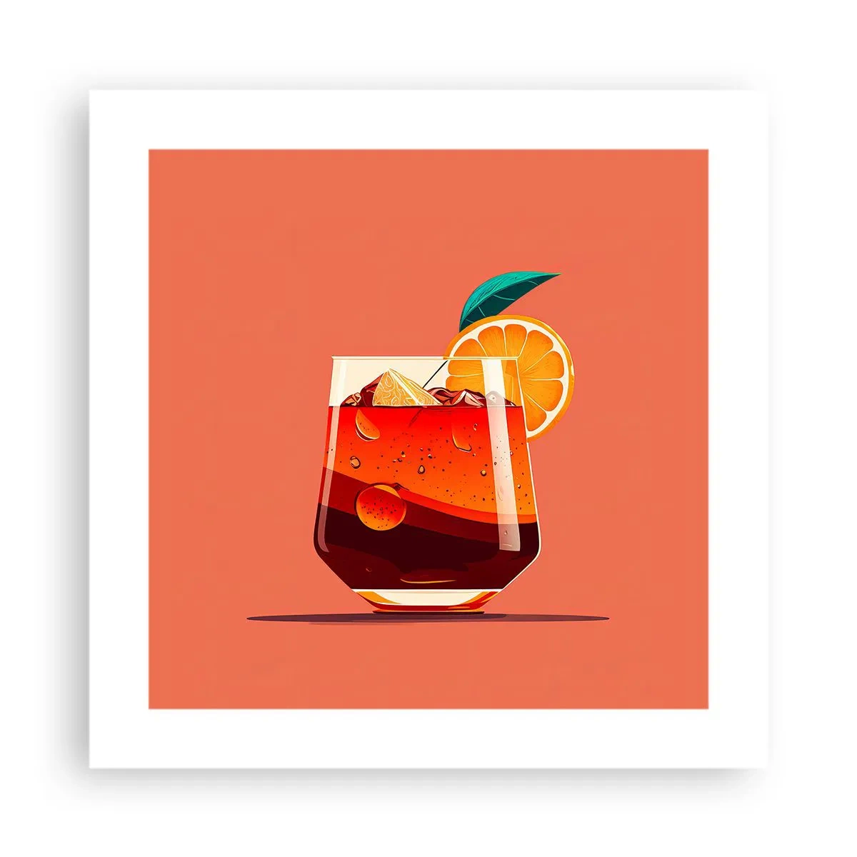 Plakat - Letnie orzeźwienie - 40x40 cm