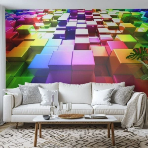 Fototapeta Premium Canvas - Op-artowe wespół w zespół - Abstrakcja, Grafika, 3D - 250x175 cm