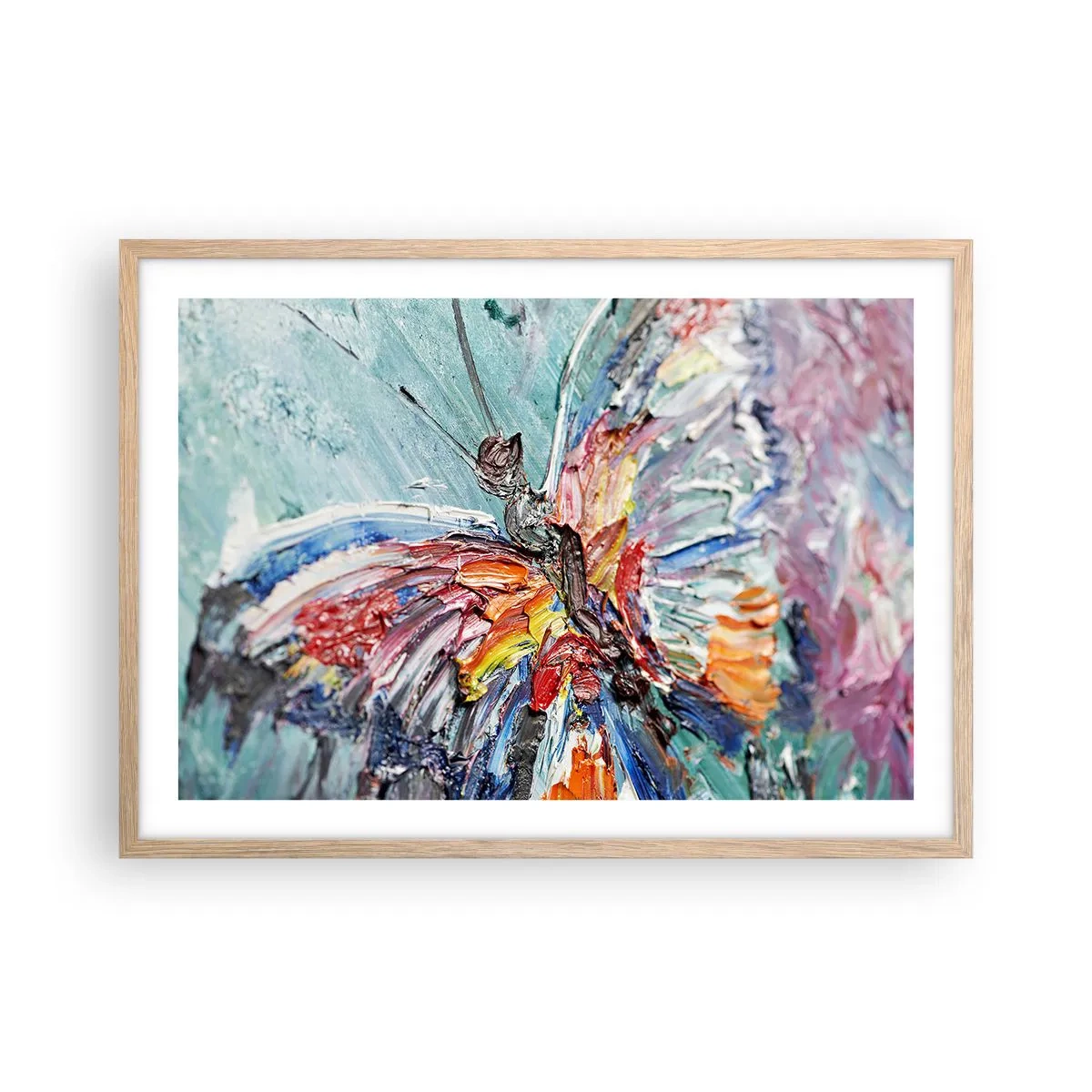 Plakat w ramie jasny dąb - Pomalowany przez naturę - 70x50 cm