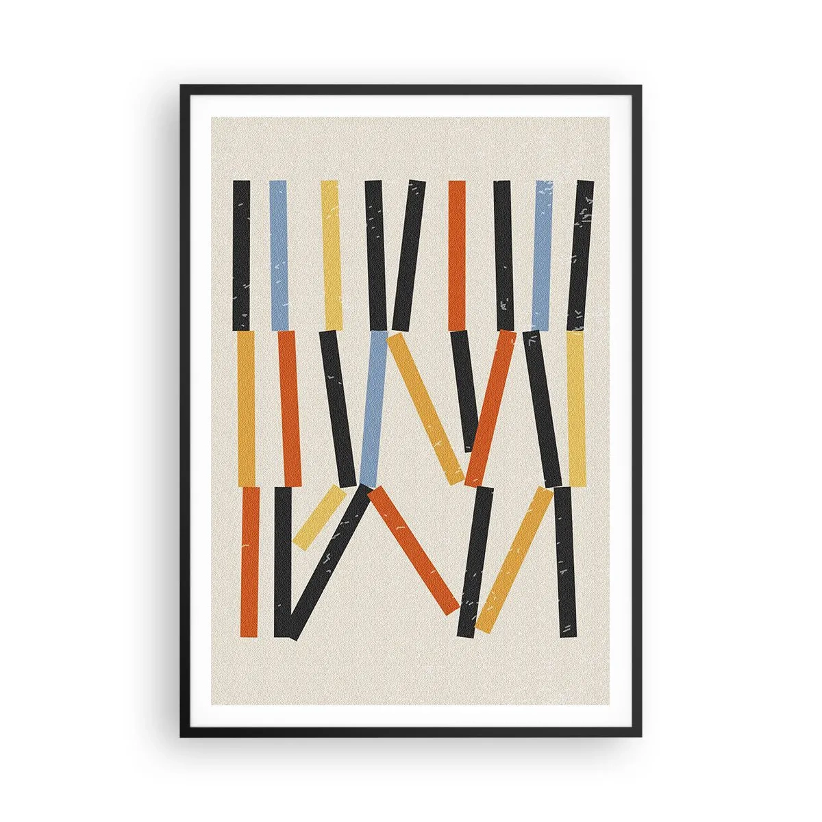 Plakat w czarnej ramie - Kompozycja na poziomie - 70x100 cm