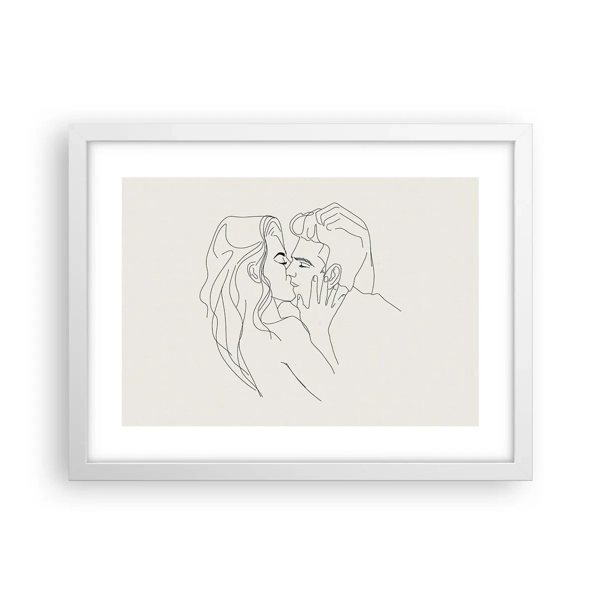 Plakat w białej ramie - Splątani uczuciem - 40x30 cm