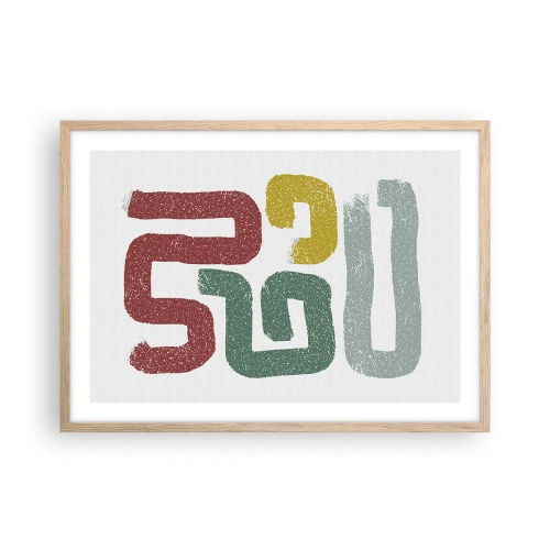 Plakat w ramie jasny dąb - W nieznanym języku - 70x50 cm