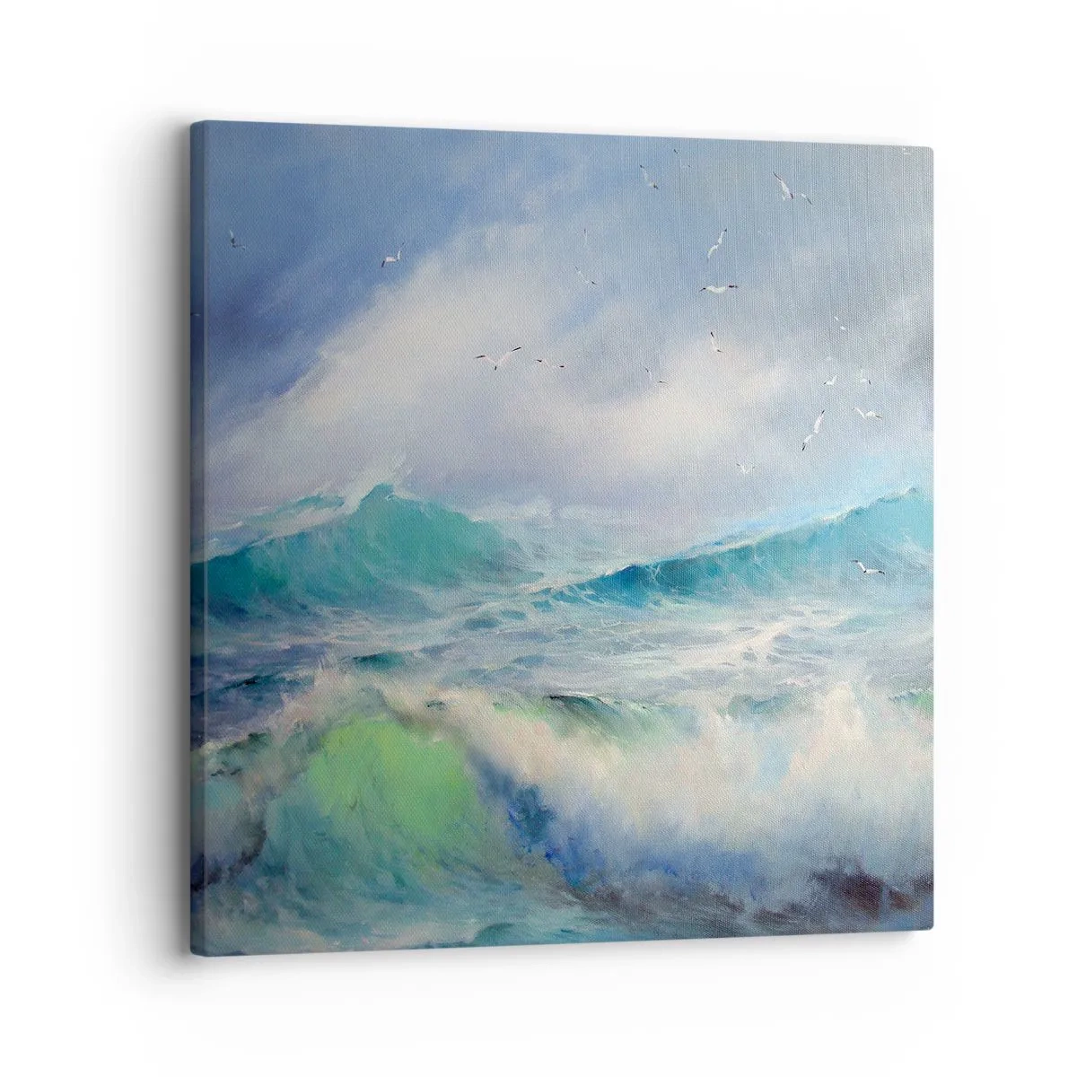 Obraz na płótnie - "Wicher z tryumfem zawył…' - 30x30 cm