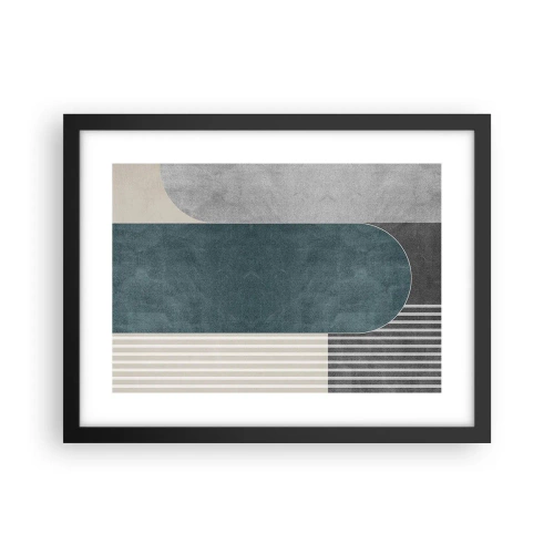 Plakat w czarnej ramie - Kompozycja na poziomie - 40x30 cm