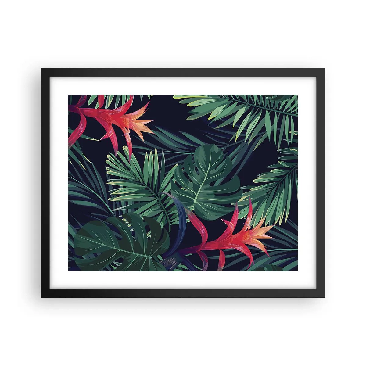 Plakat w czarnej ramie - Zapłonąć w zieleni - 50x40 cm