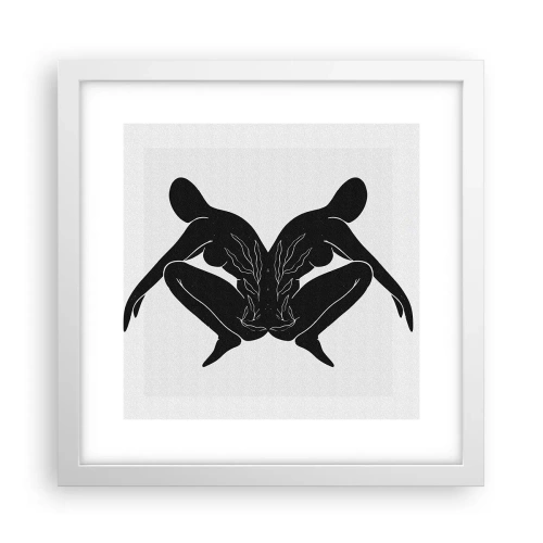Plakat w białej ramie - Wspólna dusza - 30x30 cm