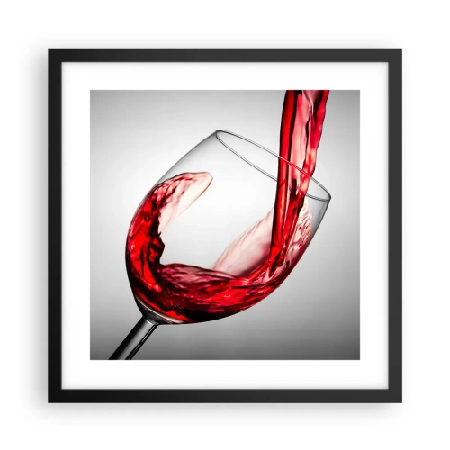 Plakat w czarnej ramie - Barwa - ruch - dźwięk - 40x40 cm