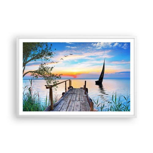 Plakat w białej ramie - Dobry wieczór - 91x61 cm