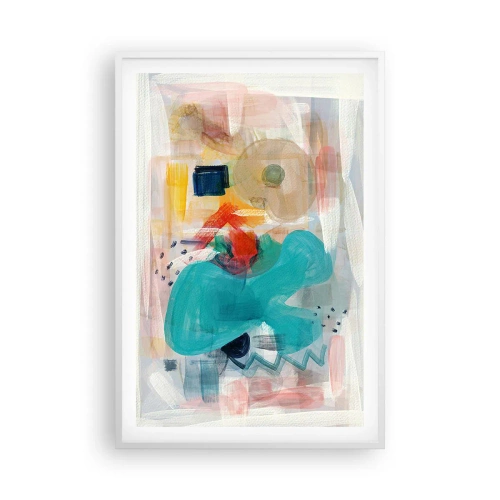 Plakat w białej ramie - Kolorowa gra - 61x91 cm