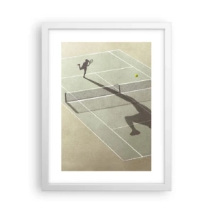 Plakat w białej ramie - Pokonać siebie - 30x40 cm