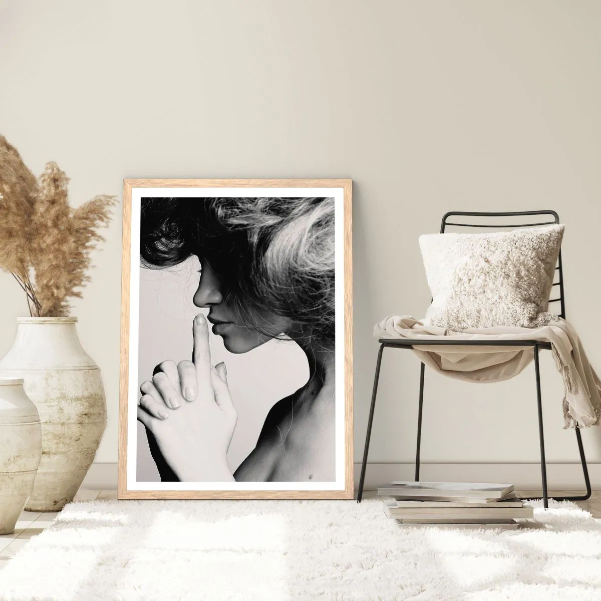 Plakat w ramie jasny dąb - Zasłuchana w sobie - 40x50 cm