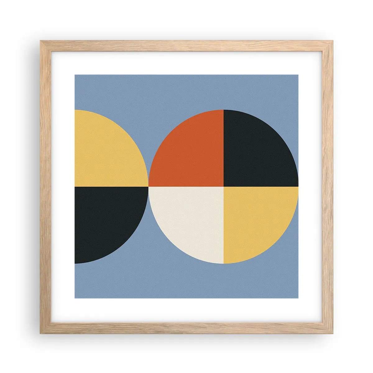 Plakat w ramie jasny dąb - Patrz i licz - 40x40 cm