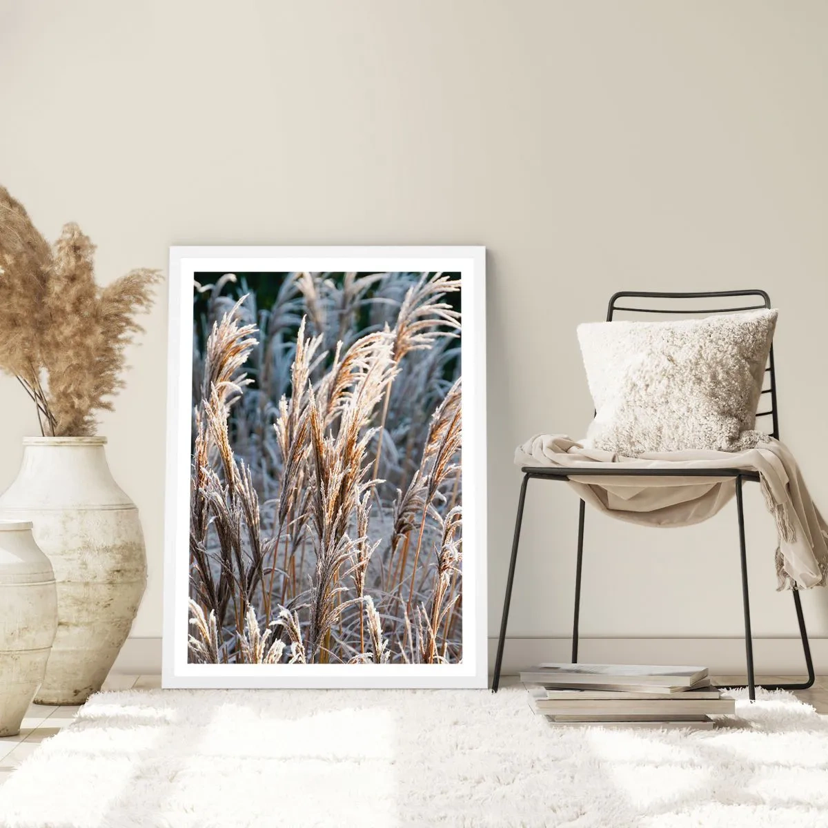 Plakat w białej ramie - Szronem ustrojone - 70x100 cm