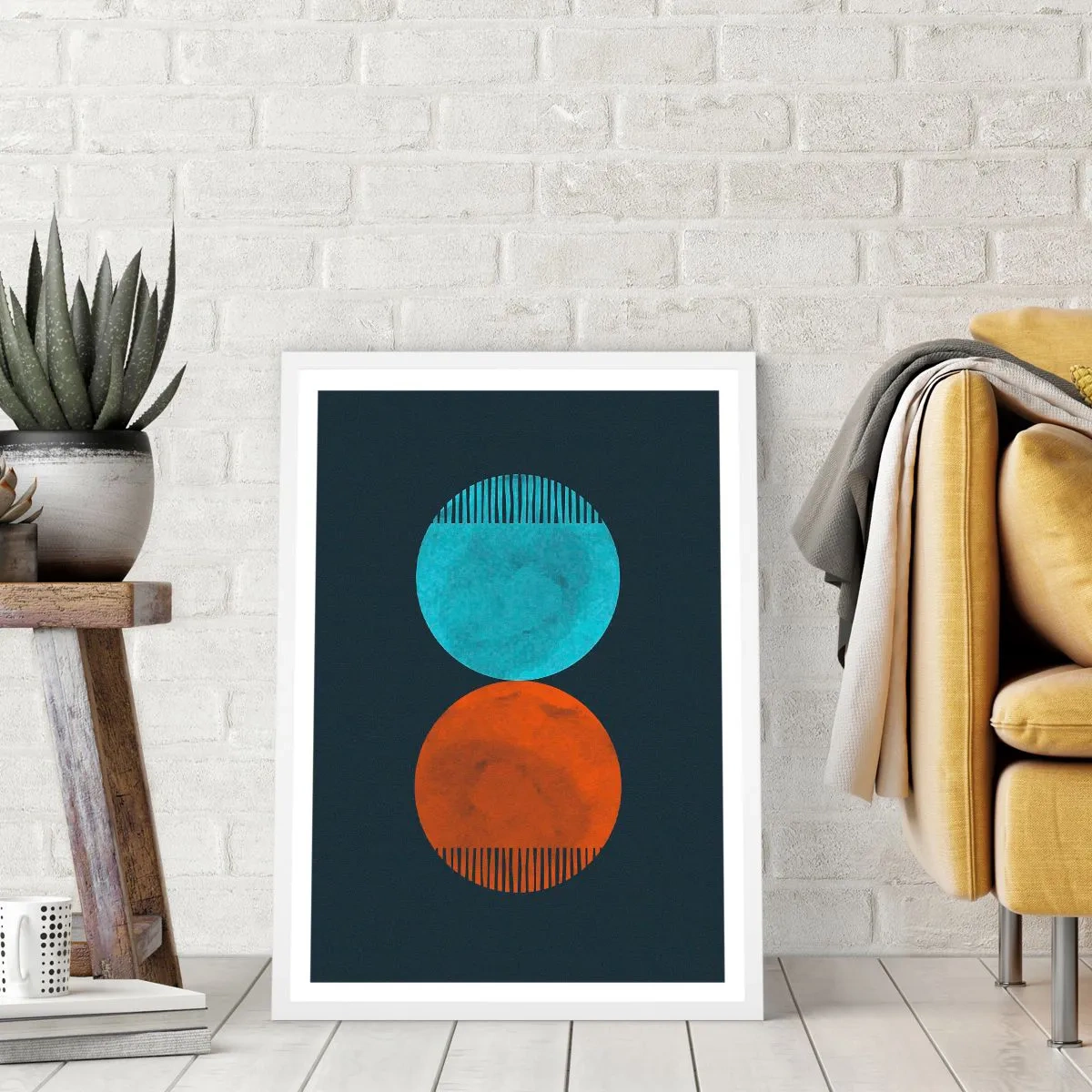 Plakat w białej ramie - Tylko geometria? - 30x40 cm