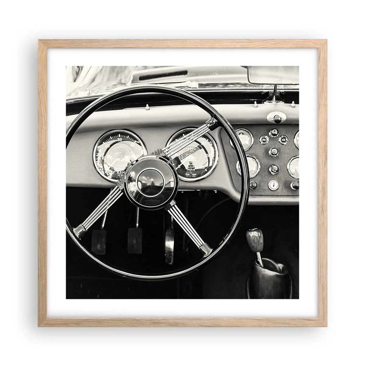 Plakat w ramie jasny dąb - Marzenie kolekcjonera - 50x50 cm