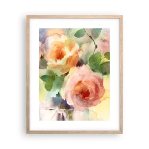 Plakat w ramie jasny dąb - Delikatne jak akwarela - 40x50 cm