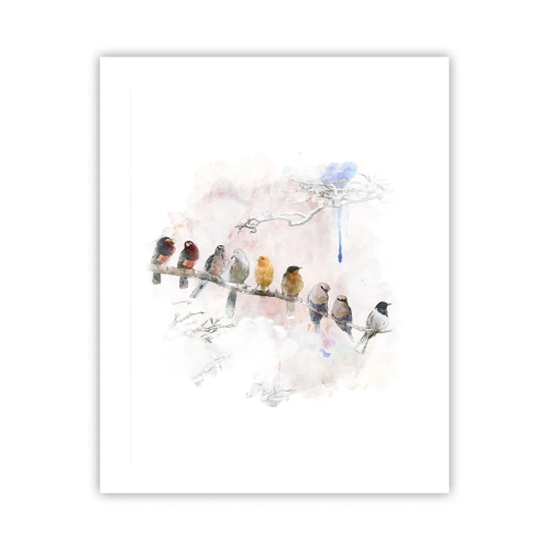 Plakat - Skrzydlate spotkanie - 40x50 cm