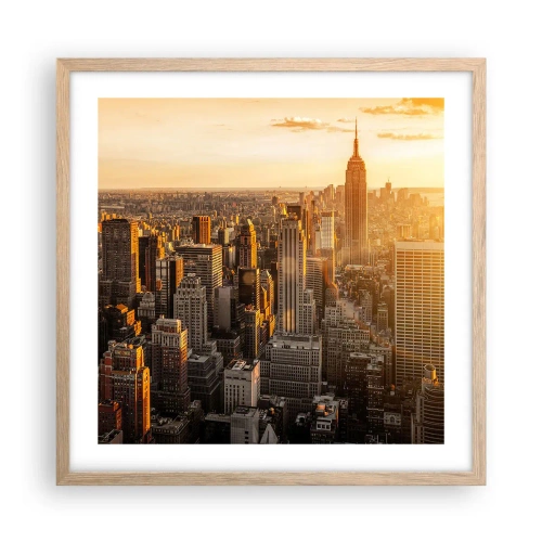 Plakat w ramie jasny dąb - Rosnąc w słońcu - 50x50 cm