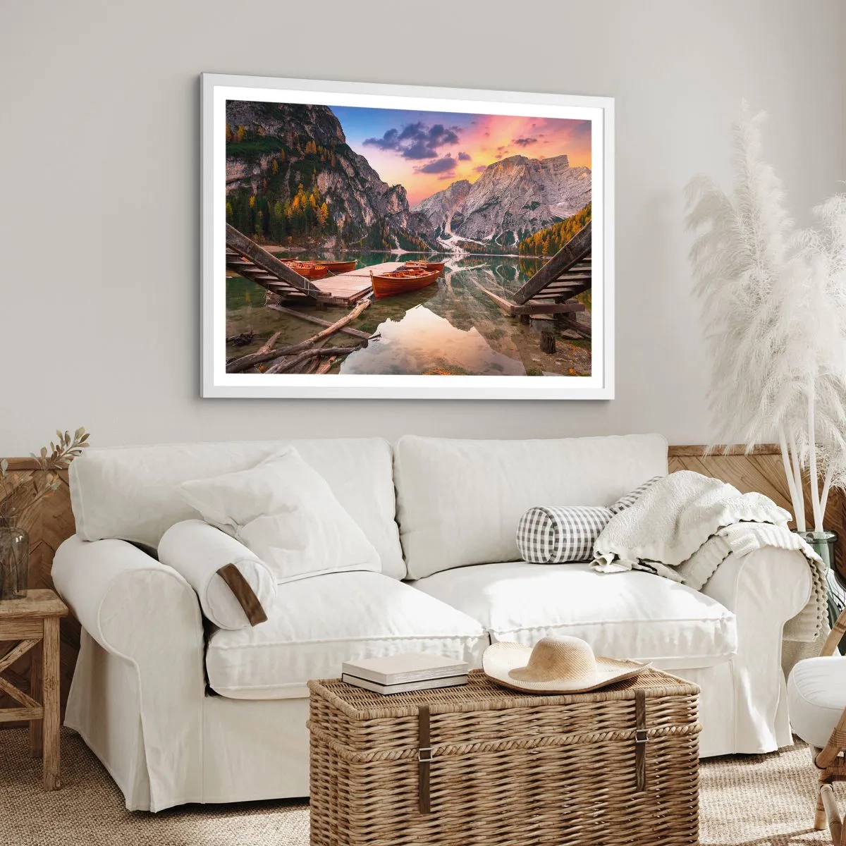 Plakat w białej ramie - Obietnica dnia - 50x40 cm