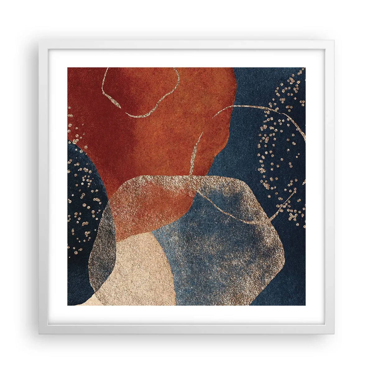 Plakat w białej ramie - Lekkość bytu - 50x50 cm