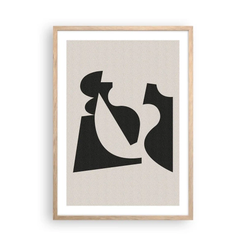 Plakat w ramie jasny dąb - Do samodzielnego składania - 50x70 cm