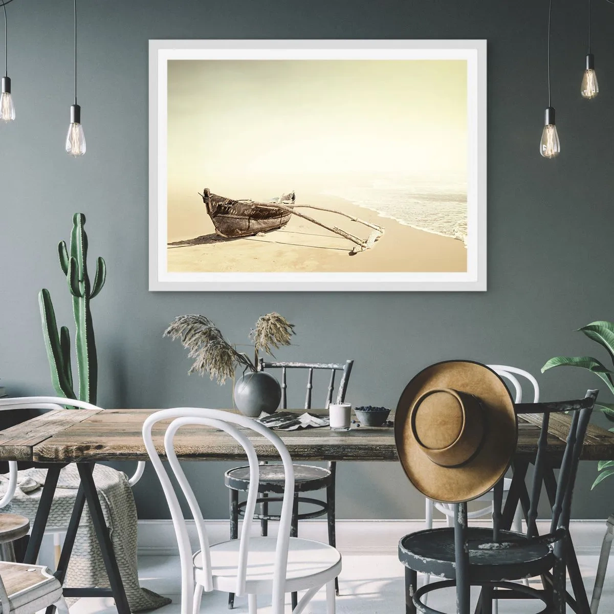 Plakat w białej ramie - Wspomnienie mórz południowych - 40x30 cm