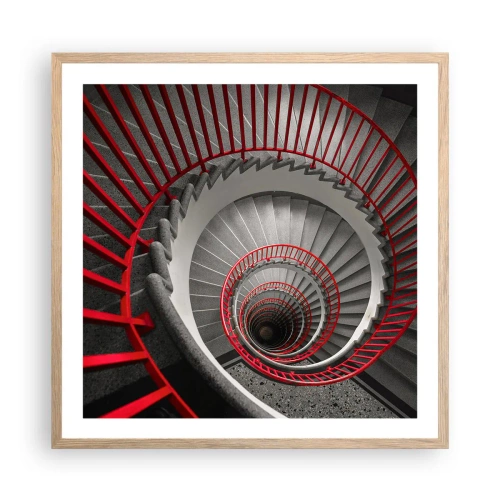 Plakat w ramie jasny dąb - Zabawy architektury - 60x60 cm