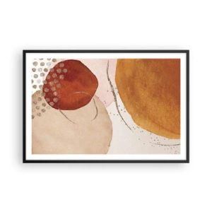 Plakat w czarnej ramie - Krągłość i ruch - 91x61 cm