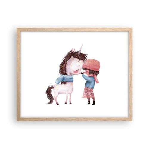 Plakat w ramie jasny dąb - Zimowa opowieść - 50x40 cm