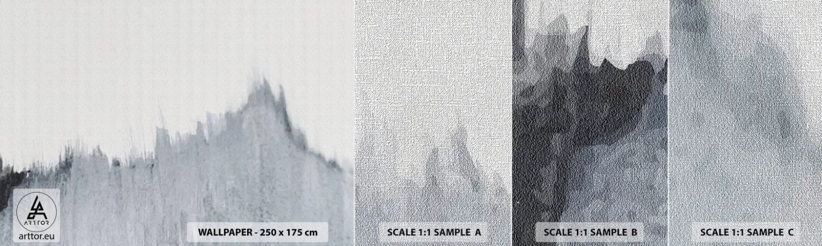 Fototapeta Próbka Premium Canvas - Tajemniczy zapis - Minimalizm, Sztuka, Rozmycie - 100x30 cm