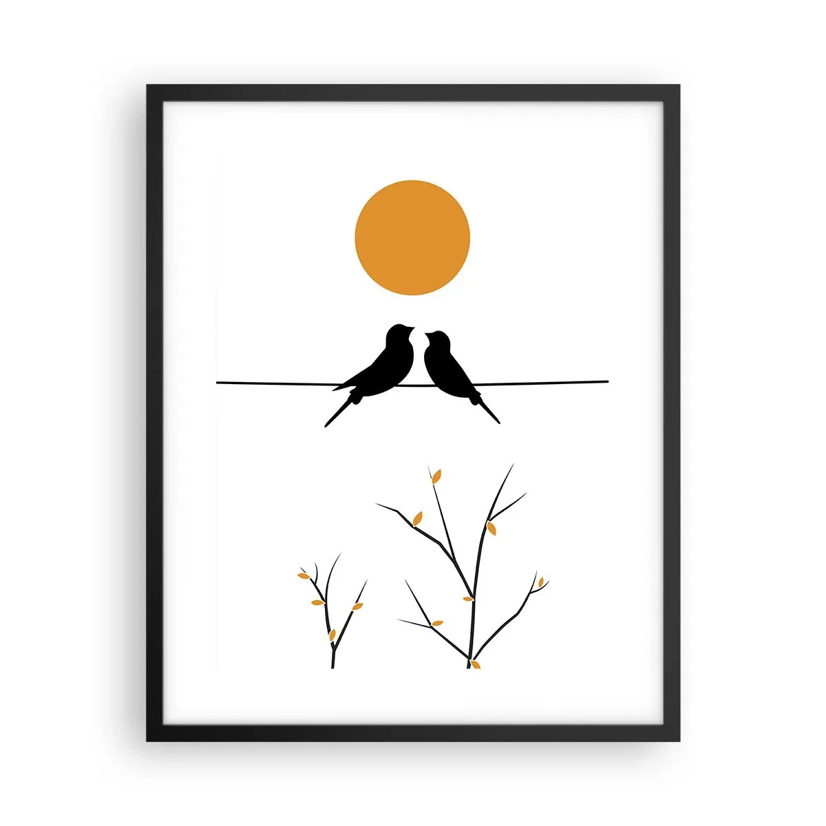 Plakat w czarnej ramie - Słowiczy wieczór - 40x50 cm