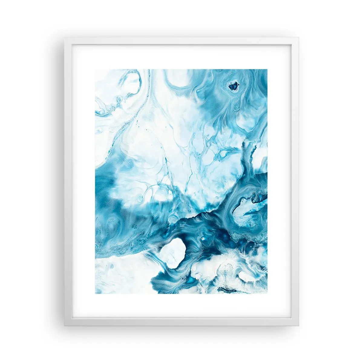 Plakat w białej ramie - Koncert błękitu - 40x50 cm