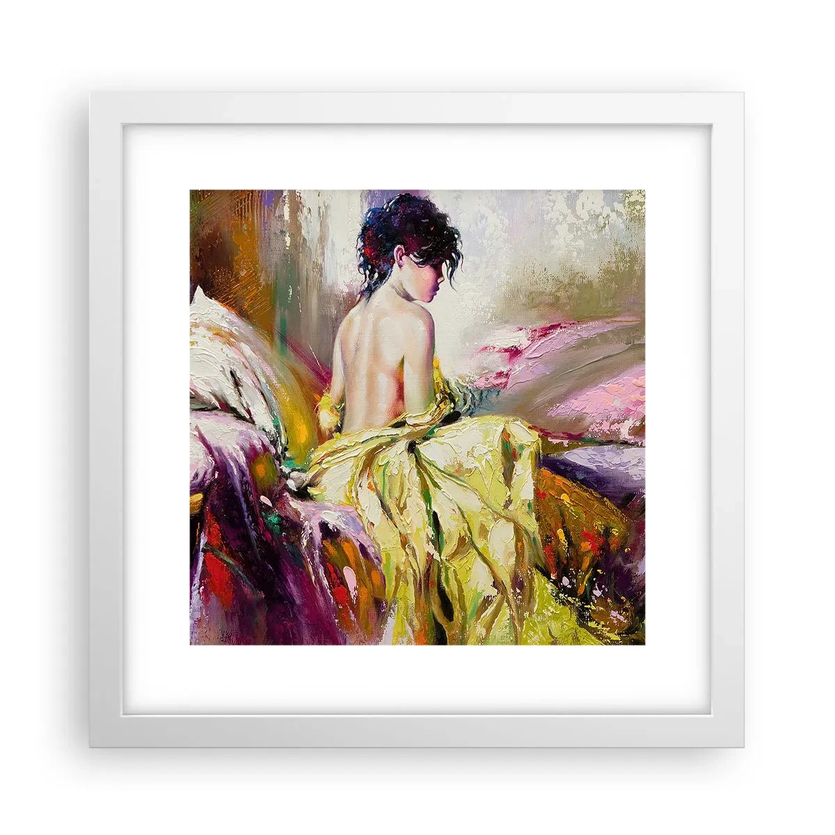 Plakat w białej ramie - Między ustami a brzegiem pucharu - 30x30 cm