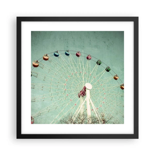 Plakat w czarnej ramie - Zapraszamy do zabawy - 40x40 cm