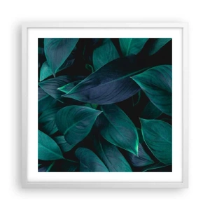 Plakat w białej ramie - Zieleń sama w sobie - 50x50 cm