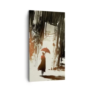 Obraz na płótnie - Poezja czerwonego parasola - 45x80 cm